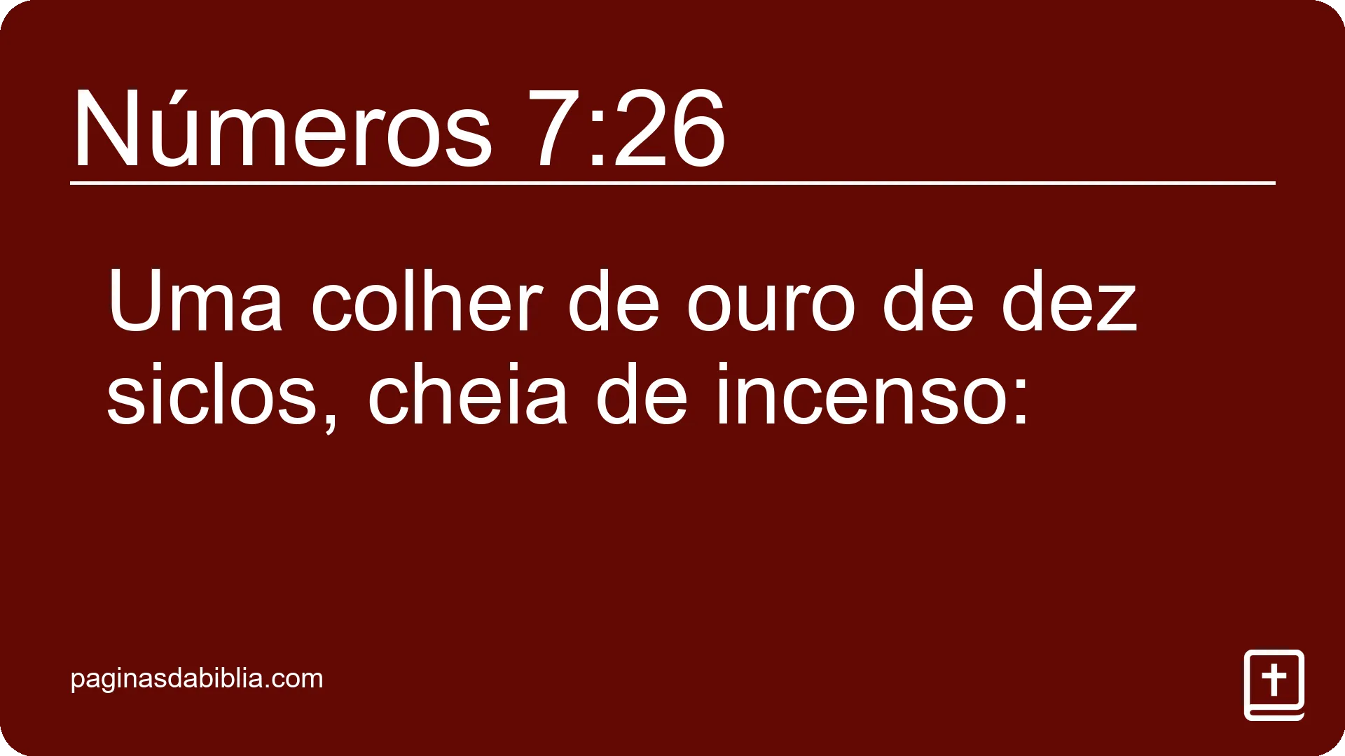 Números 7:26