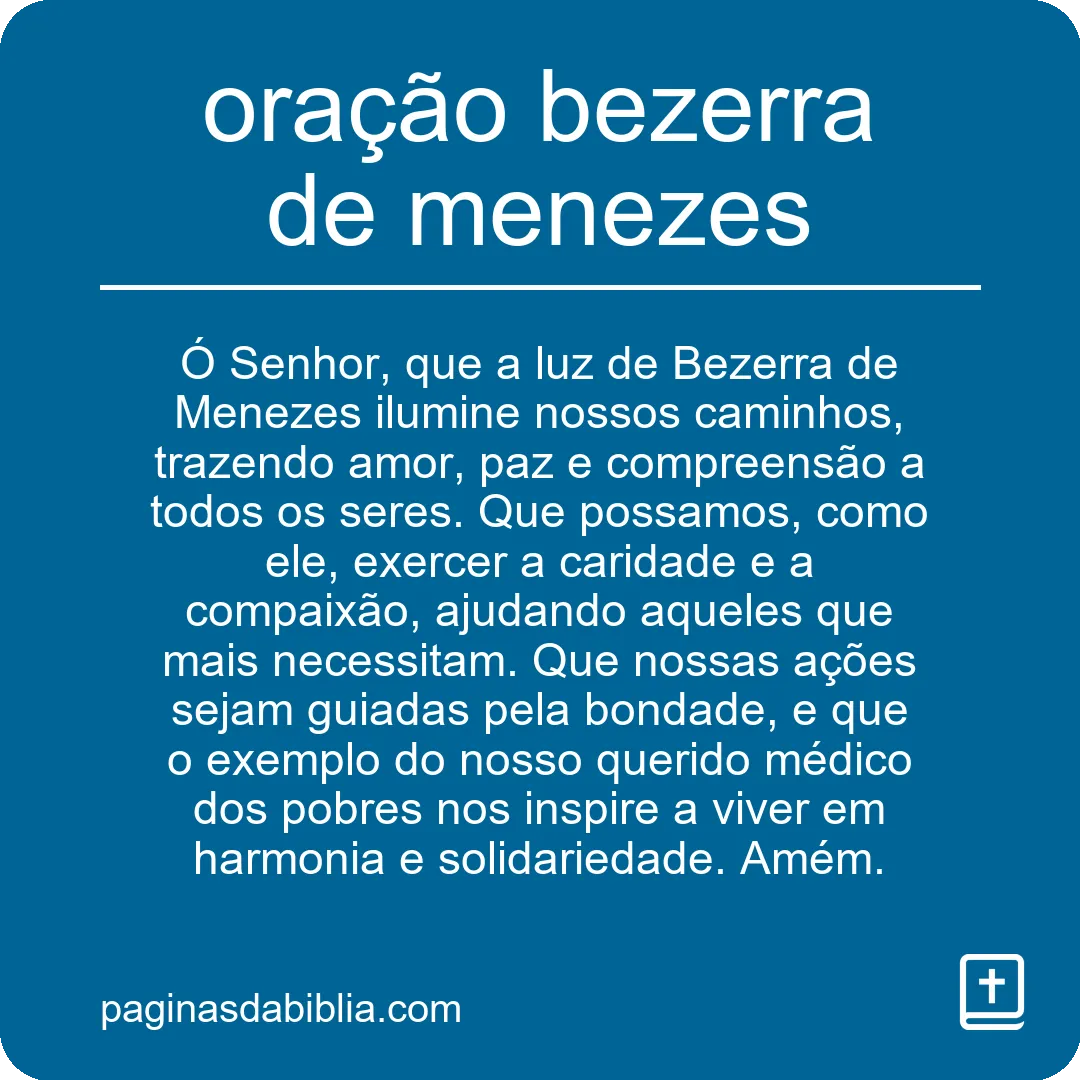 oração bezerra de menezes