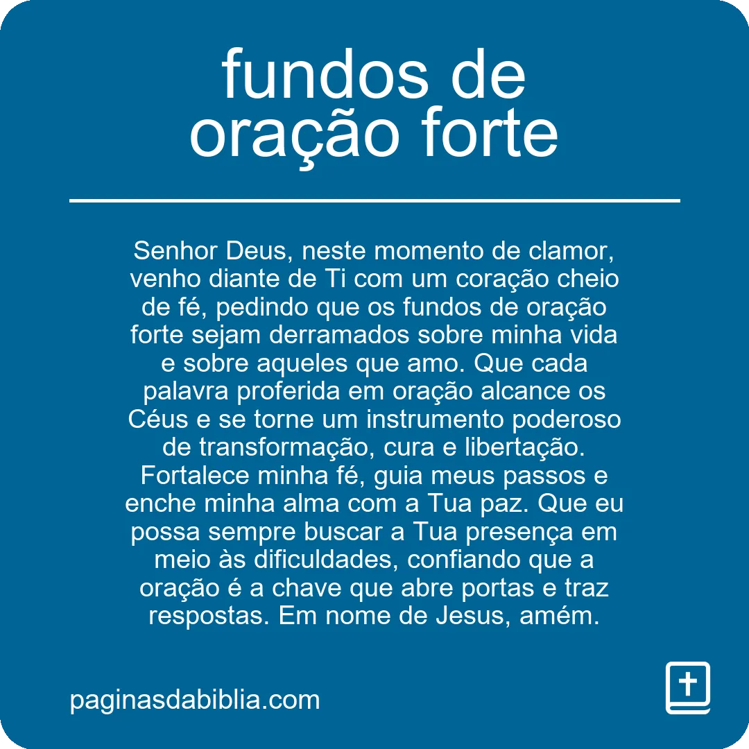 fundos de oração forte