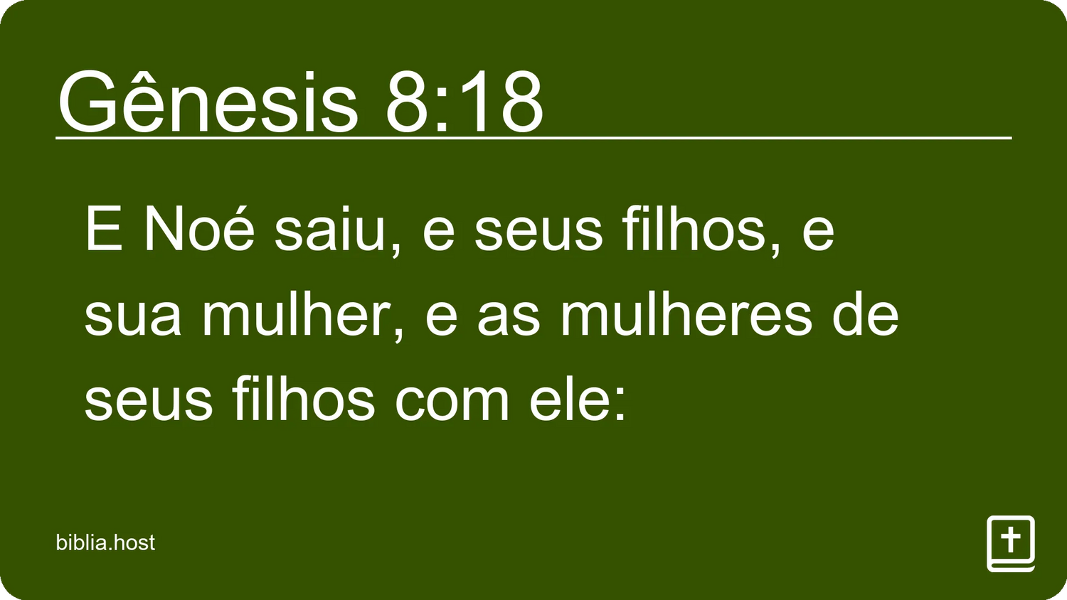 Gênesis 8:18