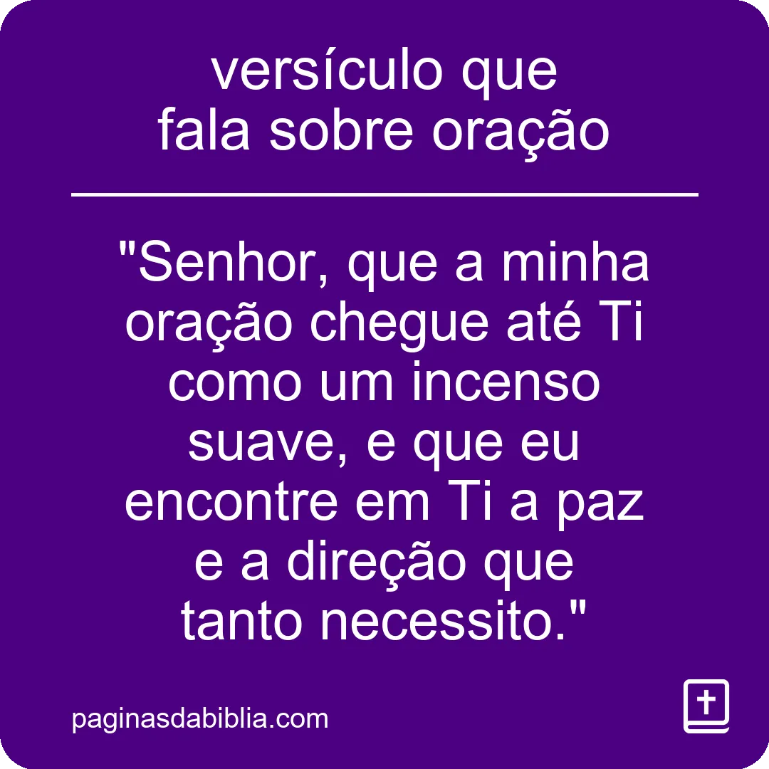 versículo que fala sobre oração