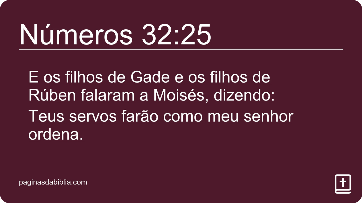 Números 32:25