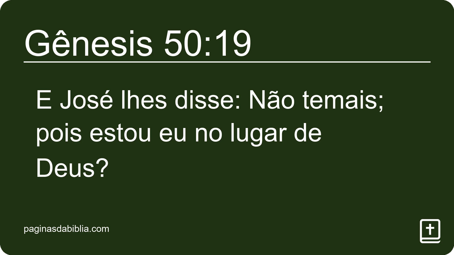 Gênesis 50:19