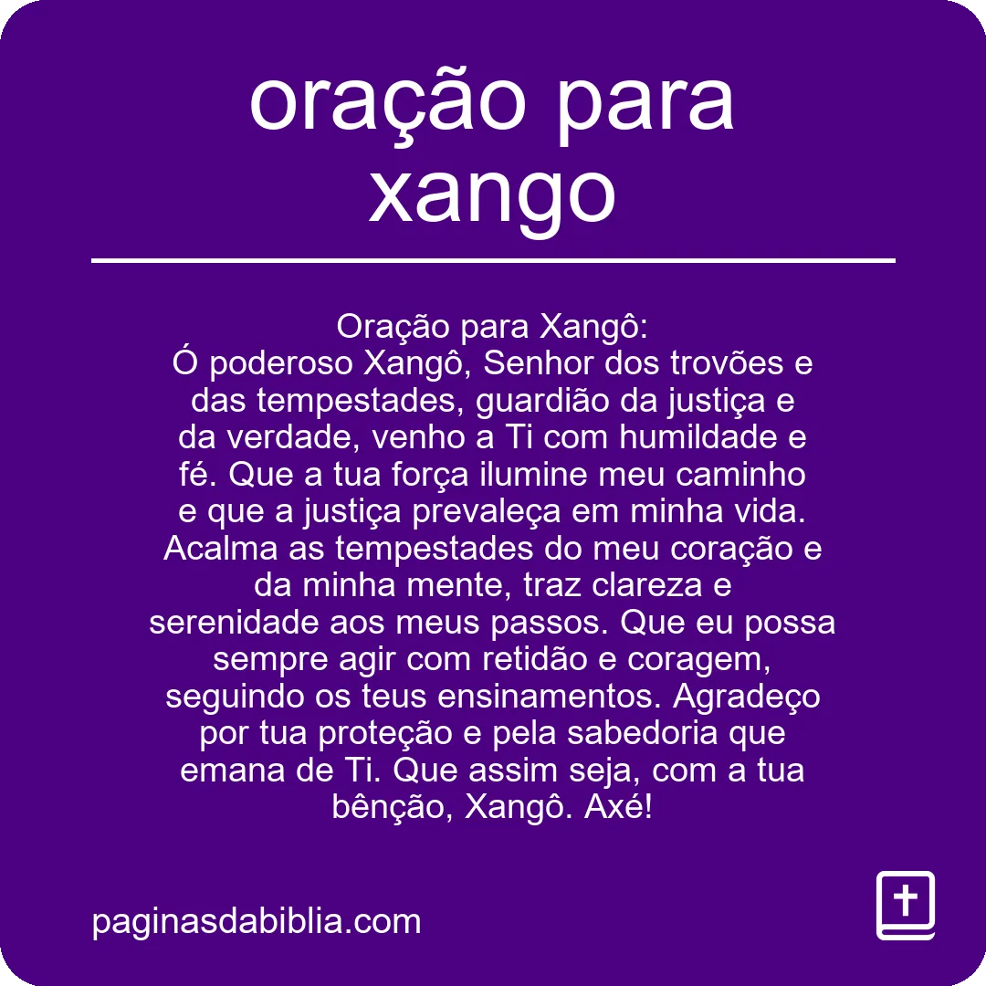 oração para xango