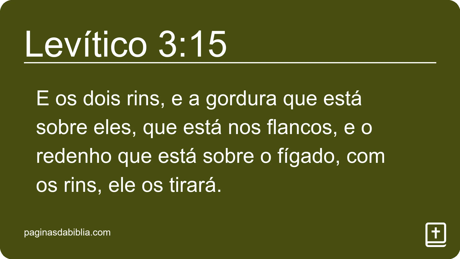 Levítico 3:15