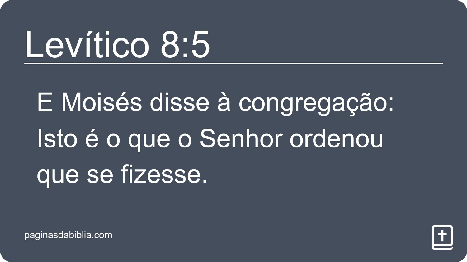 Levítico 8:5