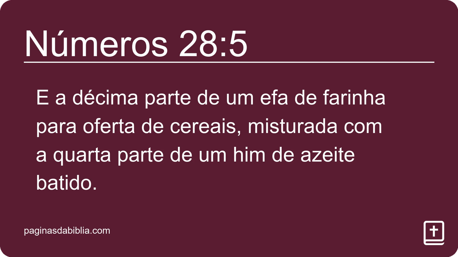 Números 28:5