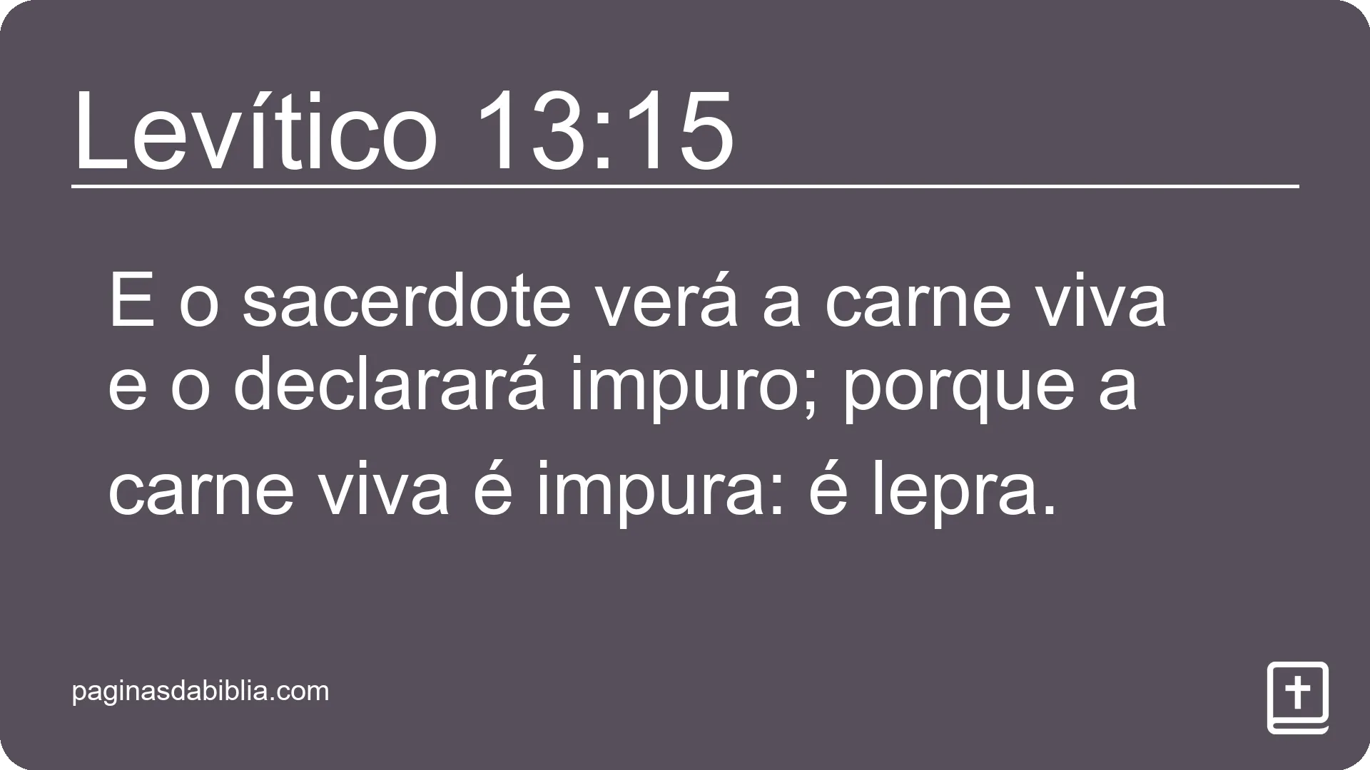 Levítico 13:15