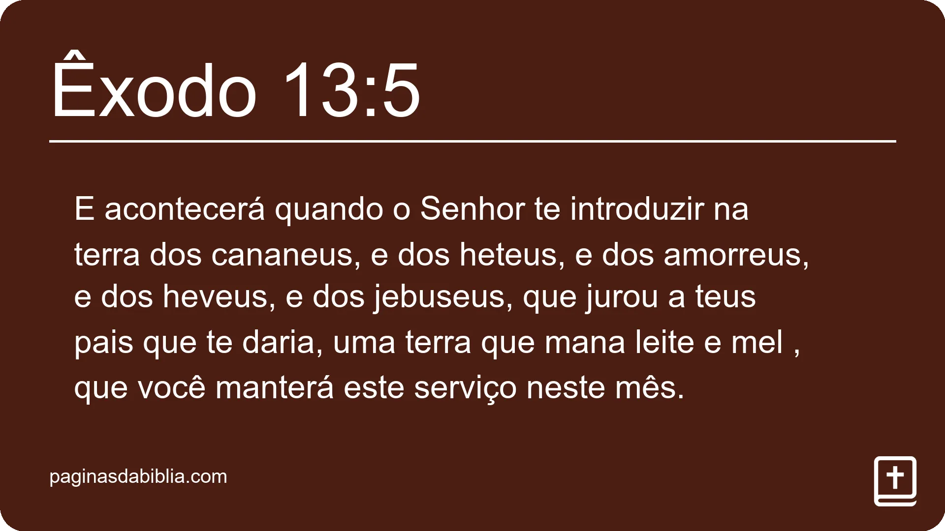 Êxodo 13:5