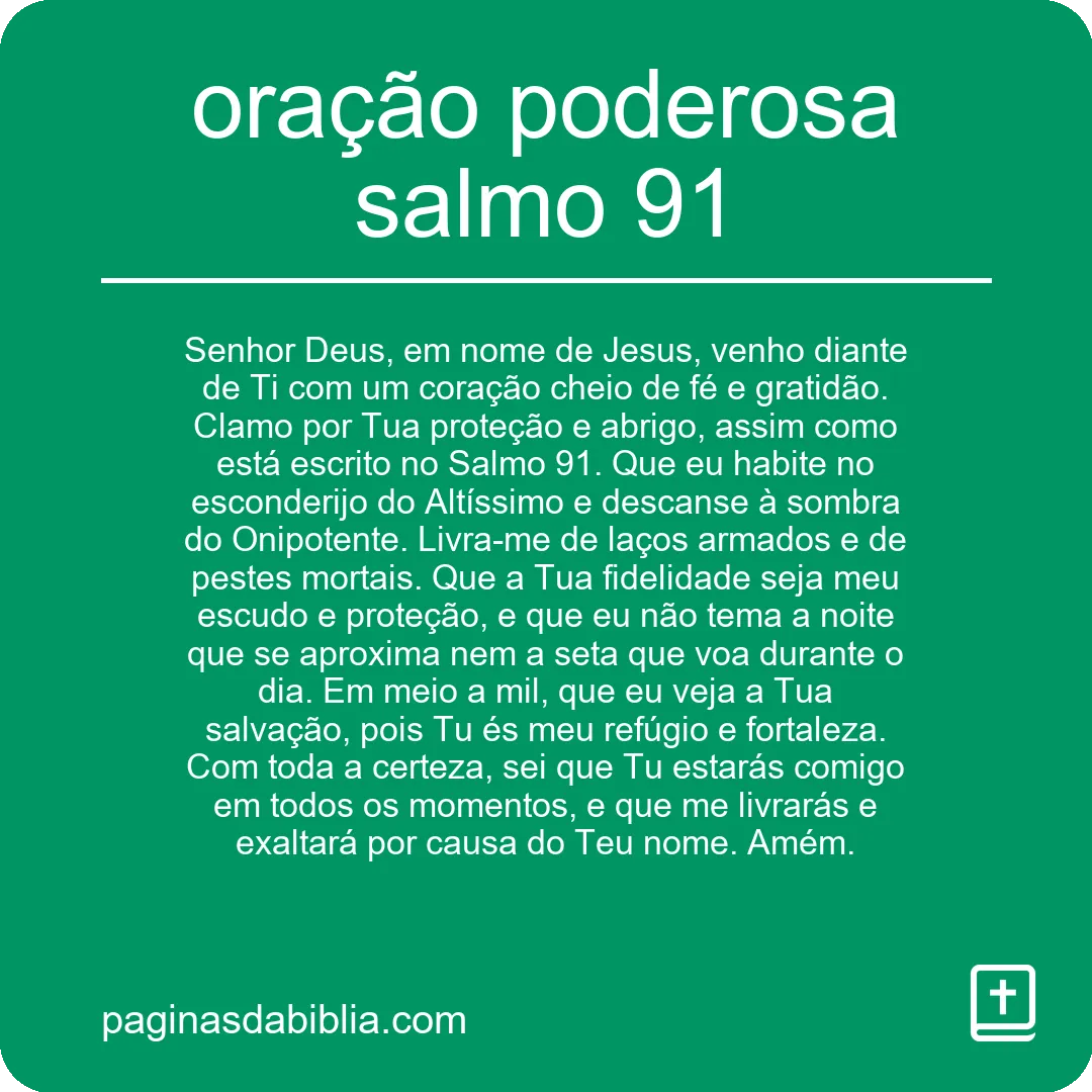 oração poderosa salmo 91