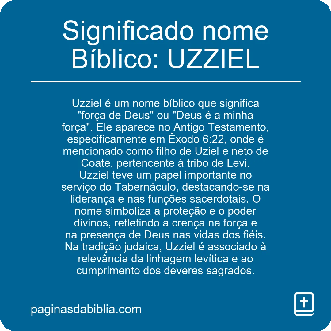 Significado nome Bíblico: UZZIEL