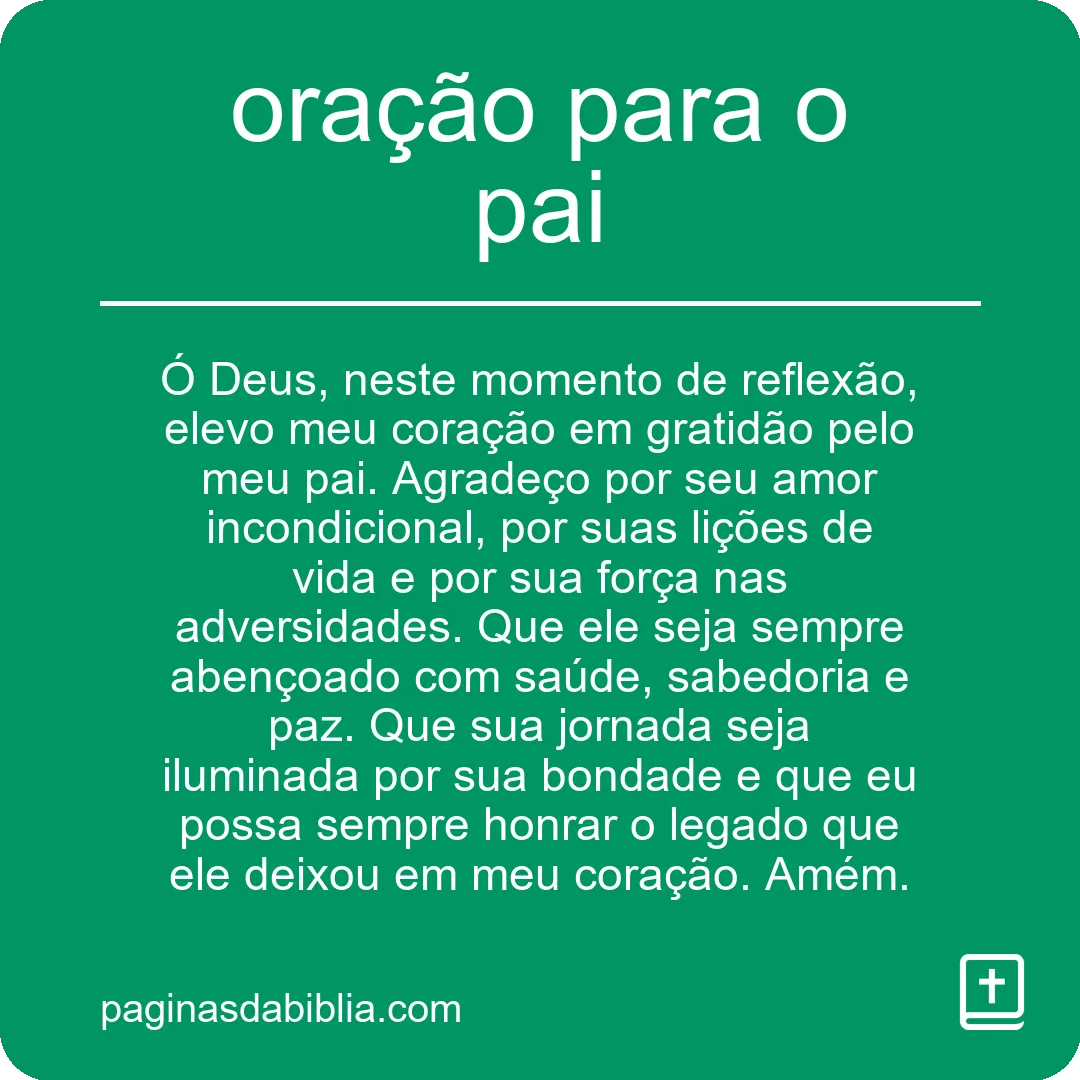 oração para o pai