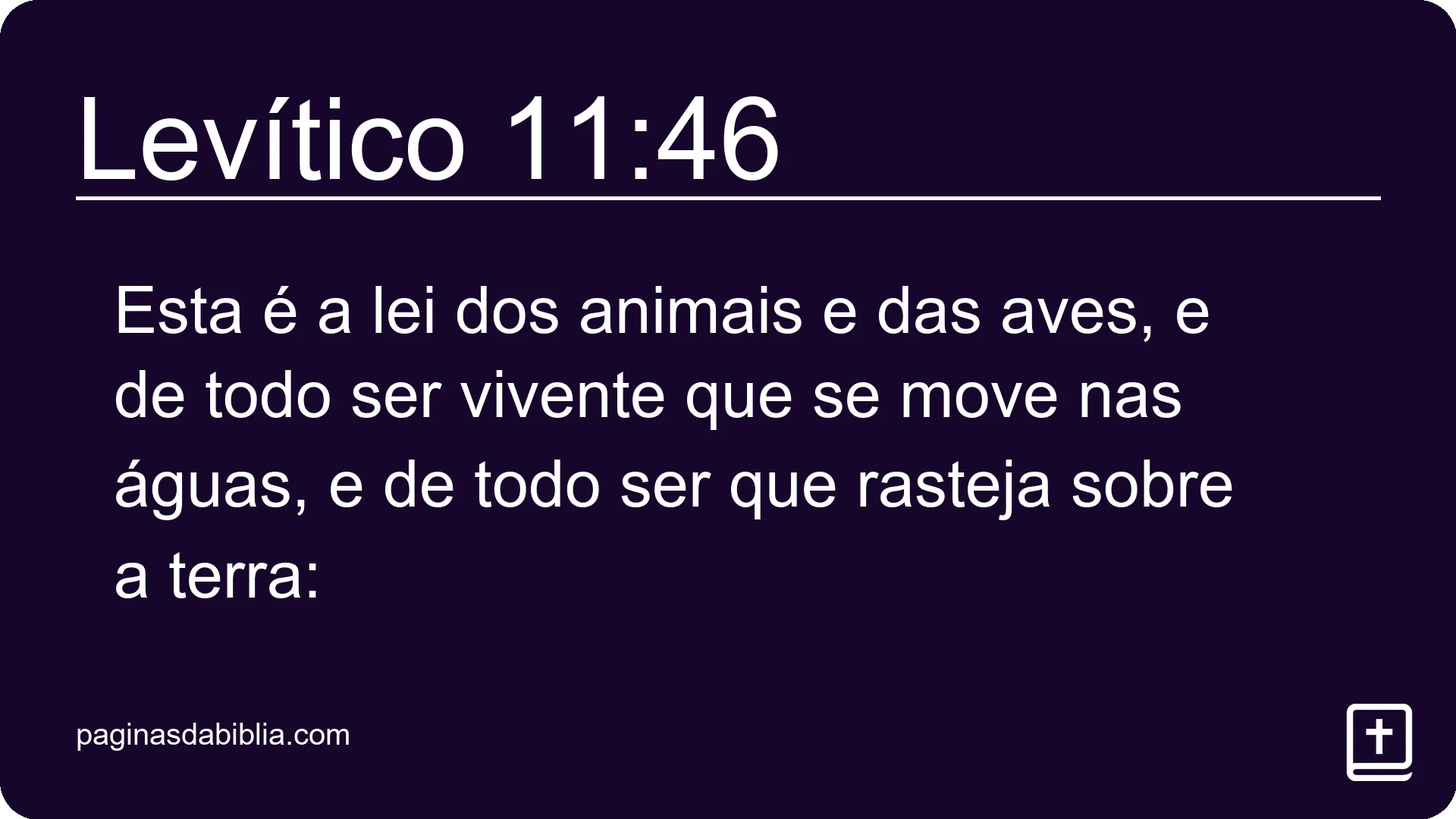 Levítico 11:46