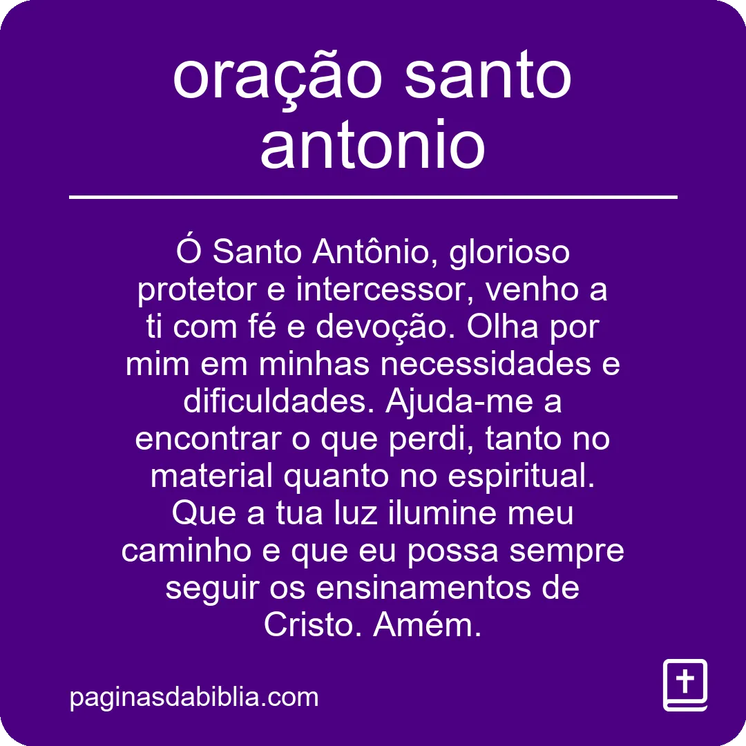 oração santo antonio