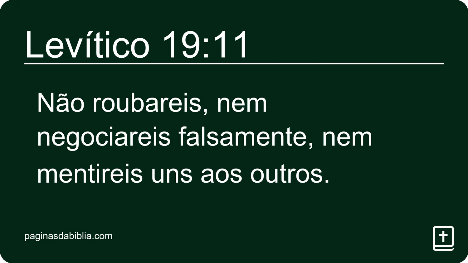 Levítico 19:11