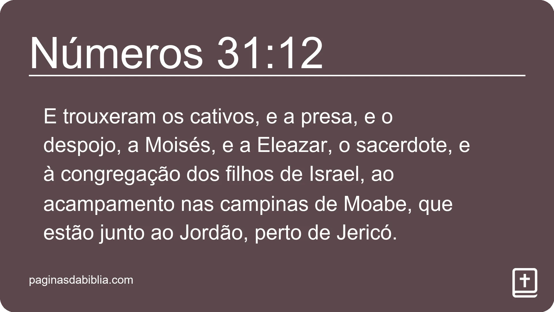 Números 31:12