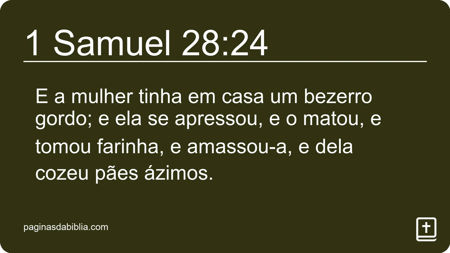 1 Samuel 28:24