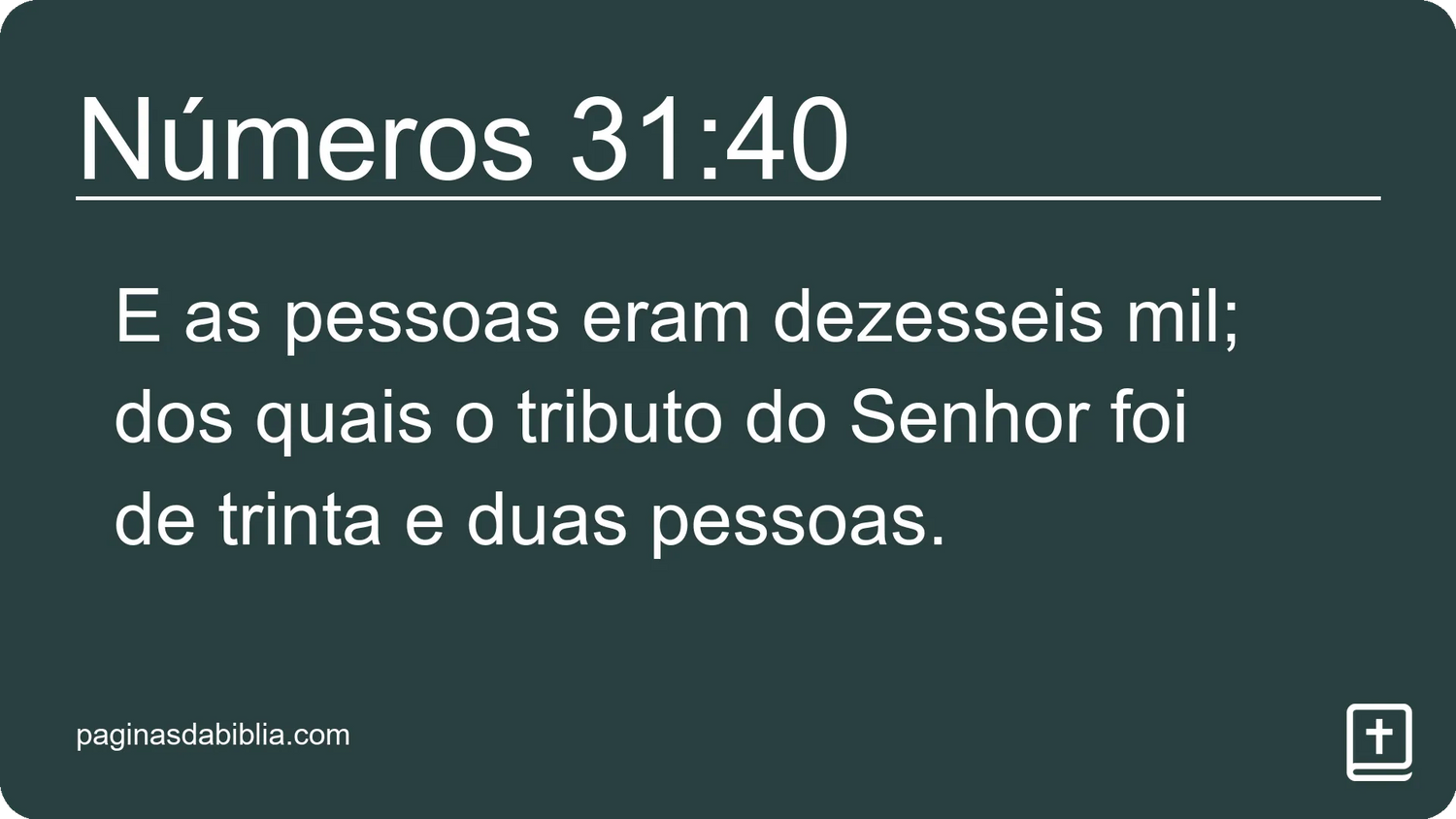 Números 31:40