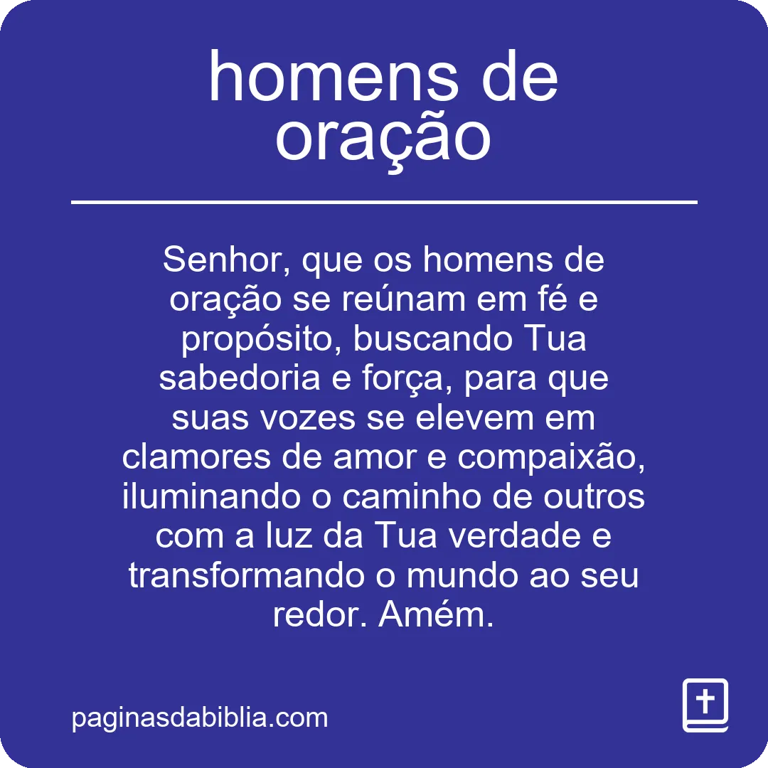 homens de oração