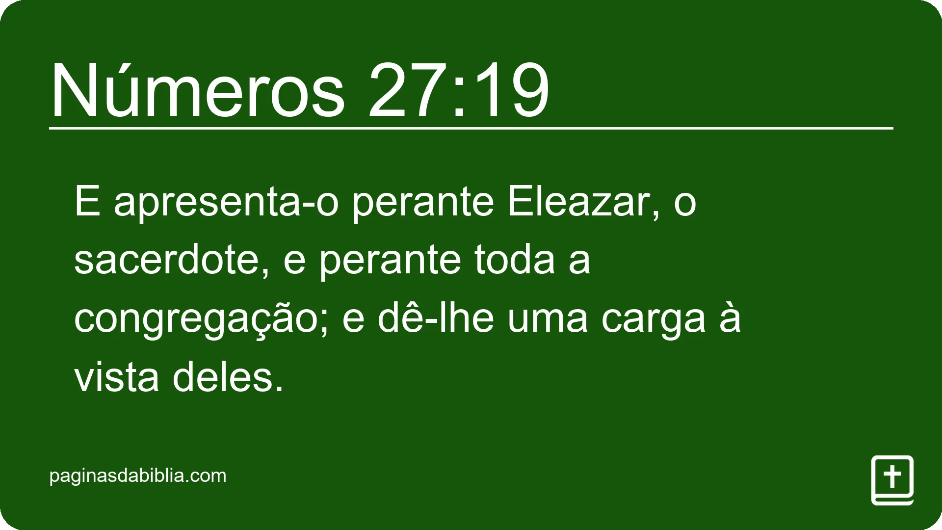 Números 27:19