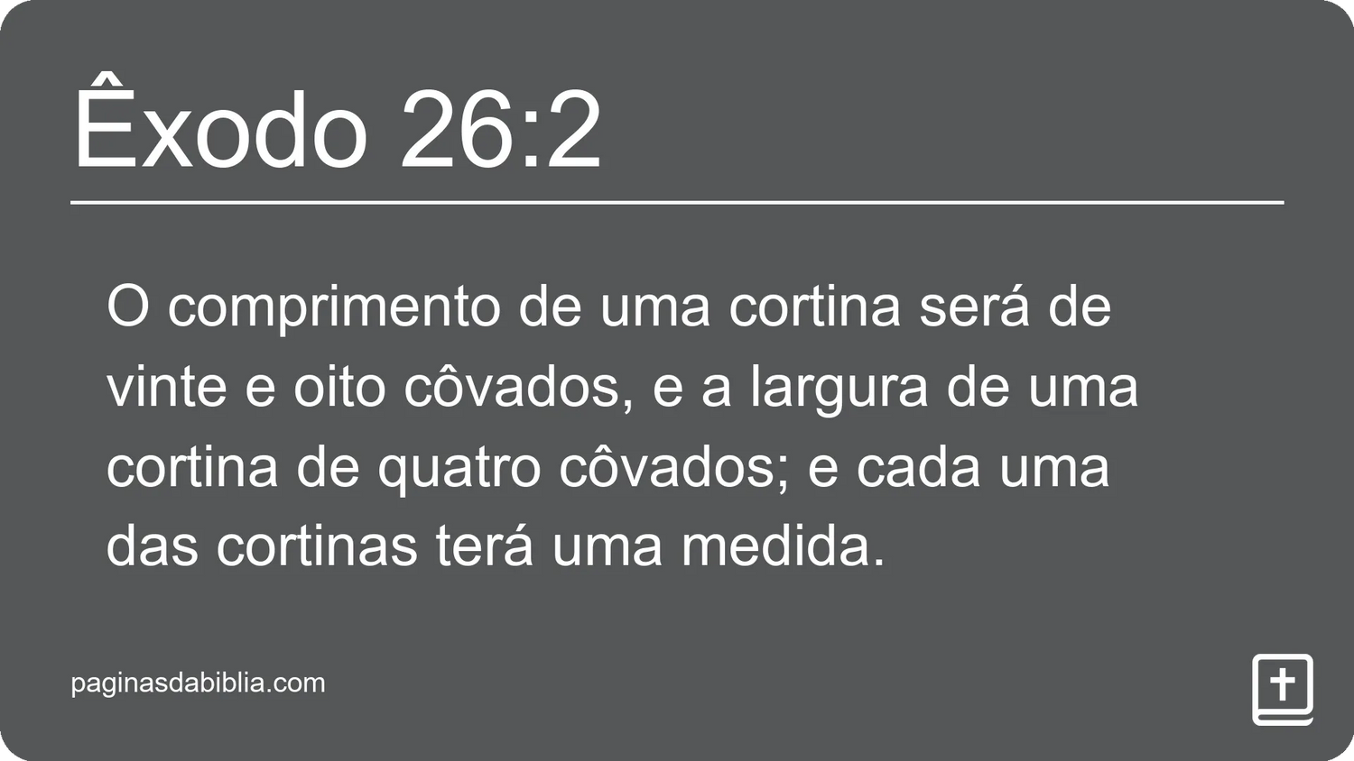 Êxodo 26:2