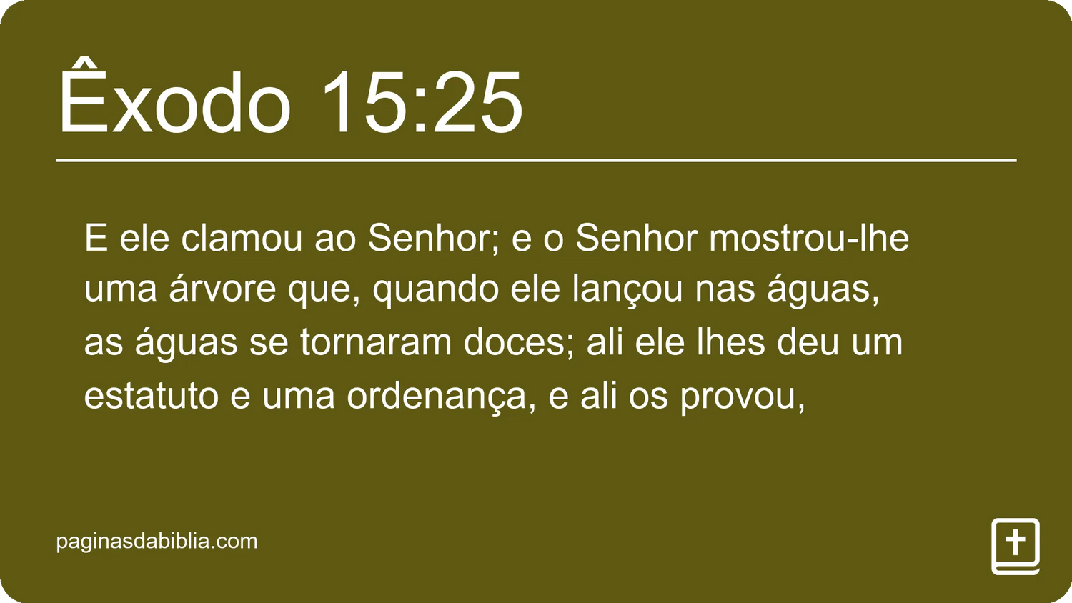 Êxodo 15:25