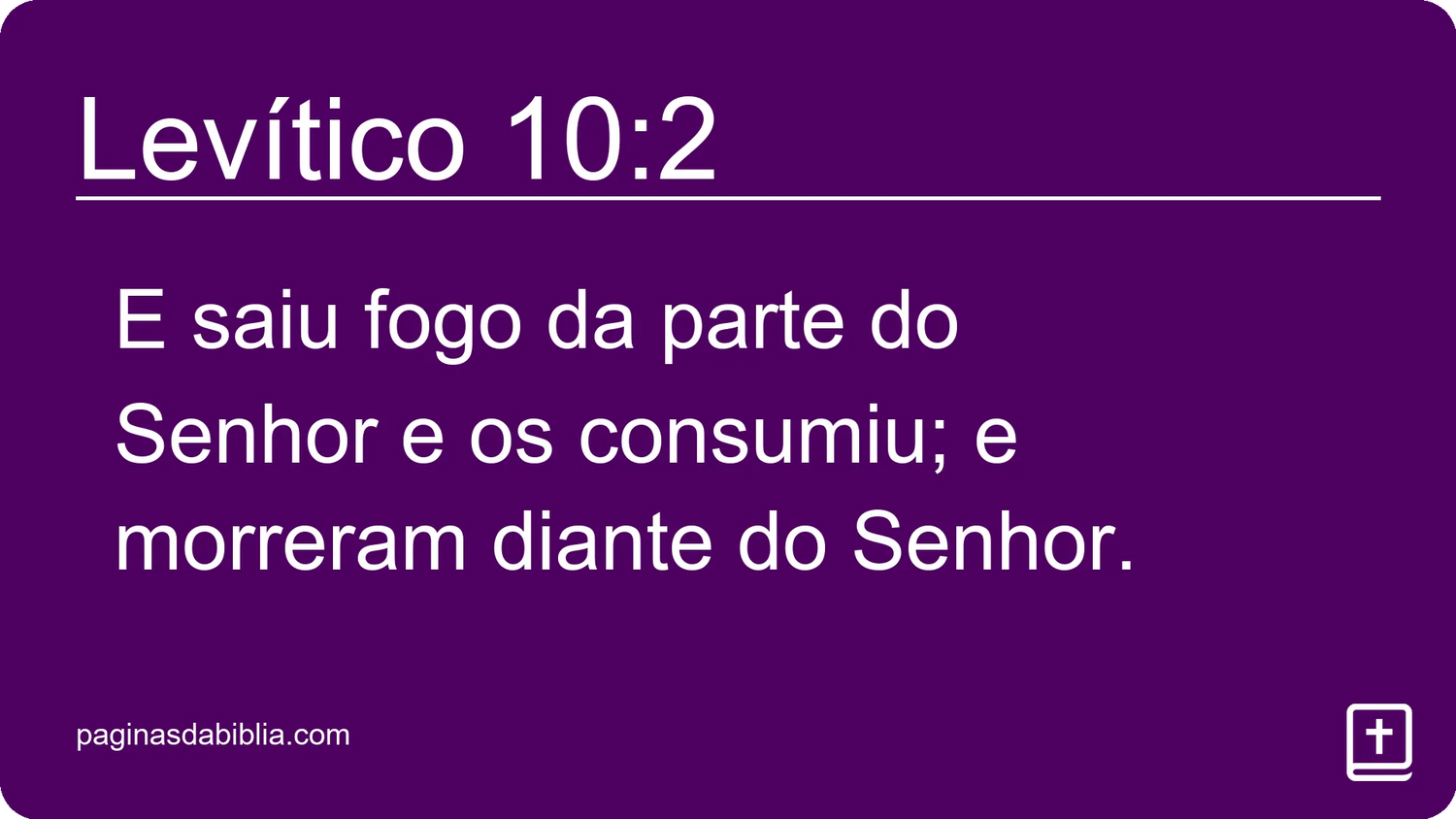 Levítico 10:2