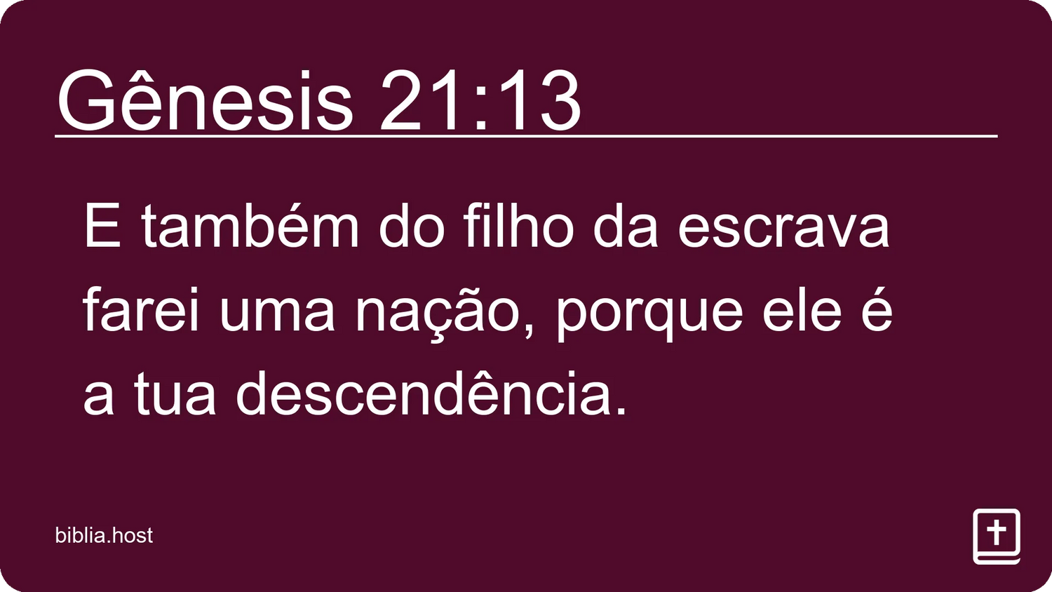 Gênesis 21:13