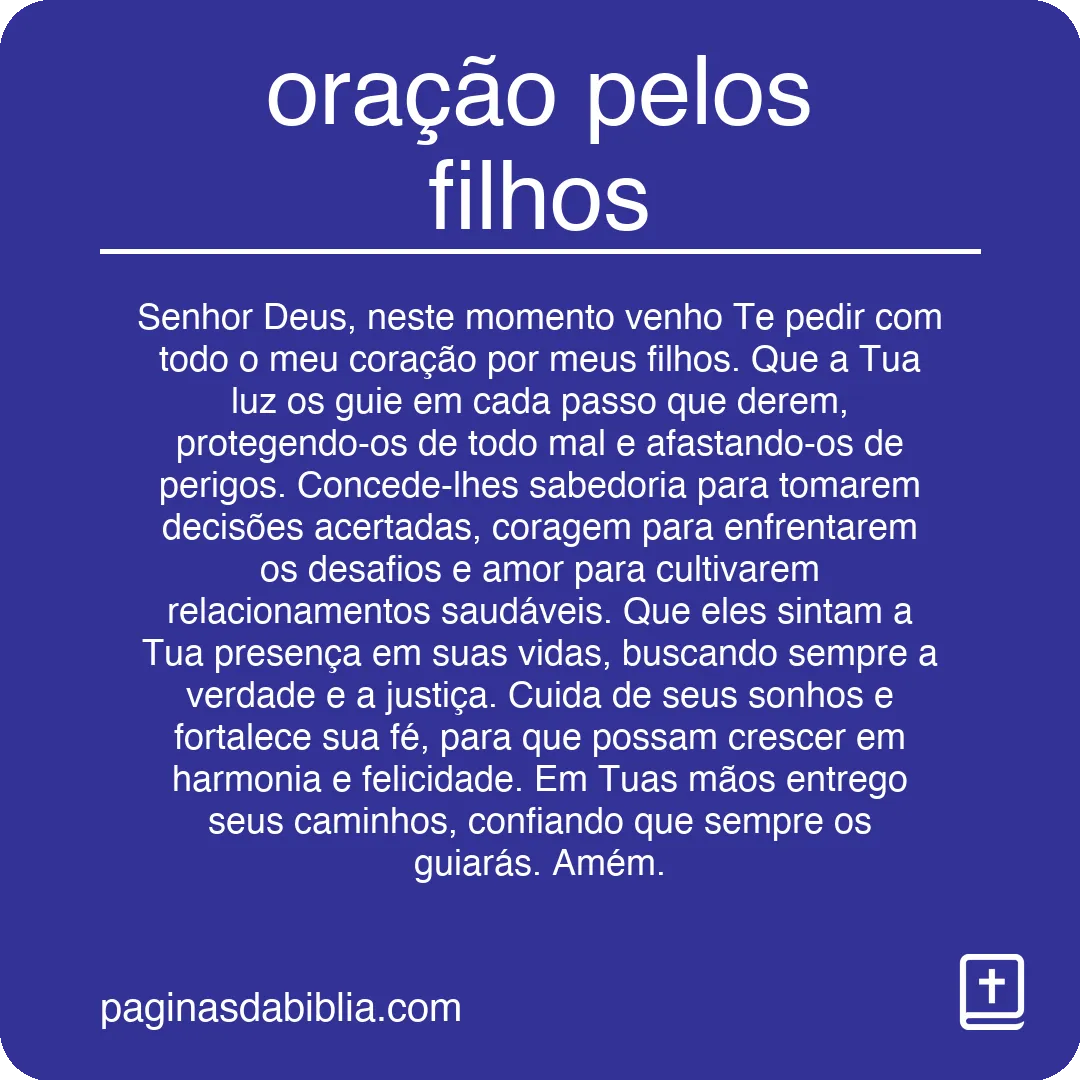 oração pelos filhos