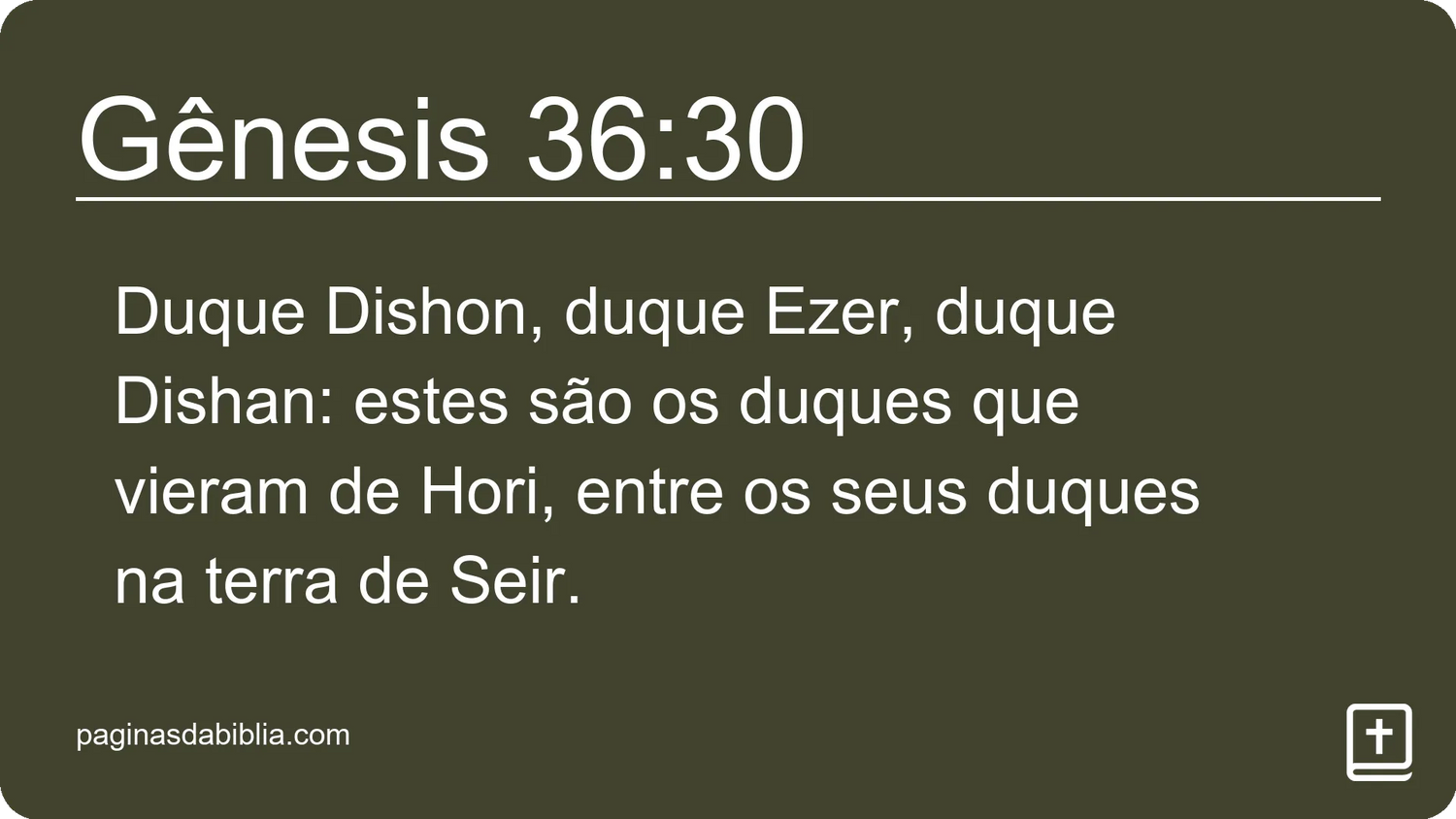 Gênesis 36:30