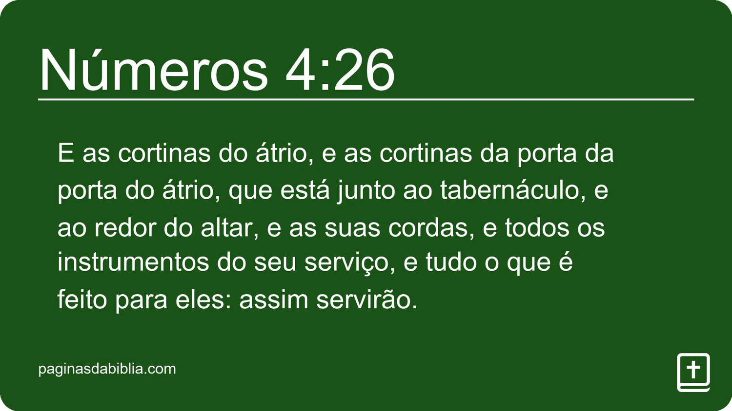 Números 4:26