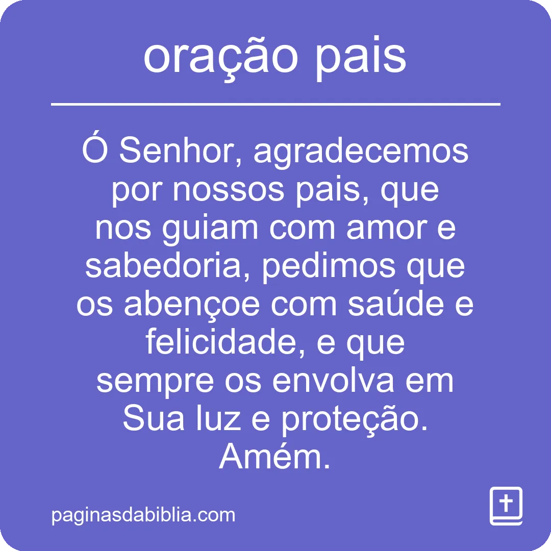 oração pais