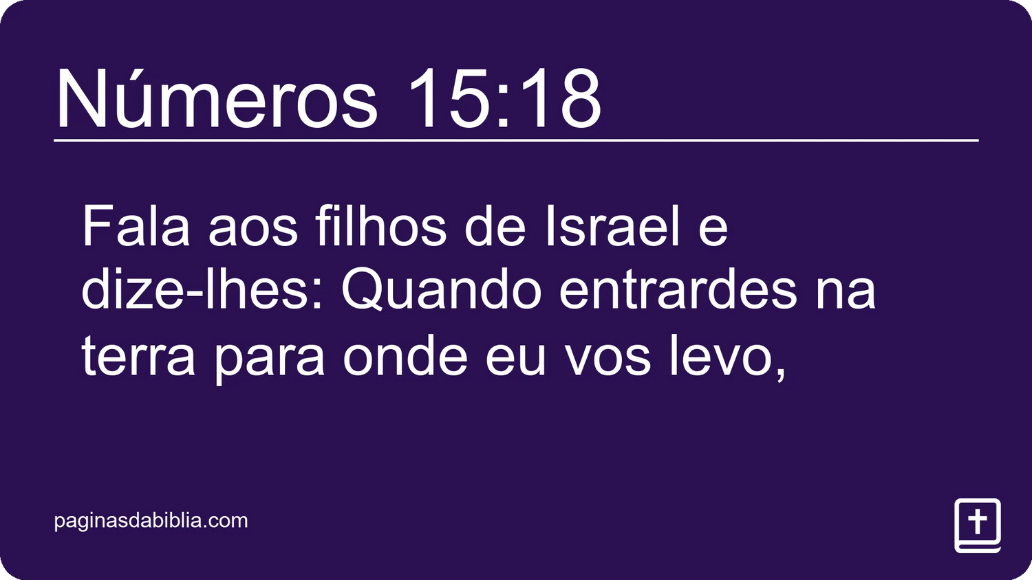 Números 15:18