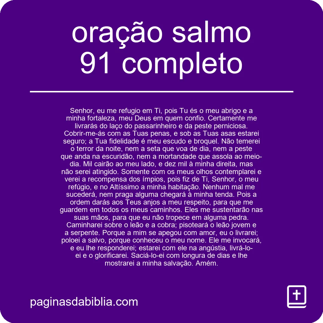 oração salmo 91 completo