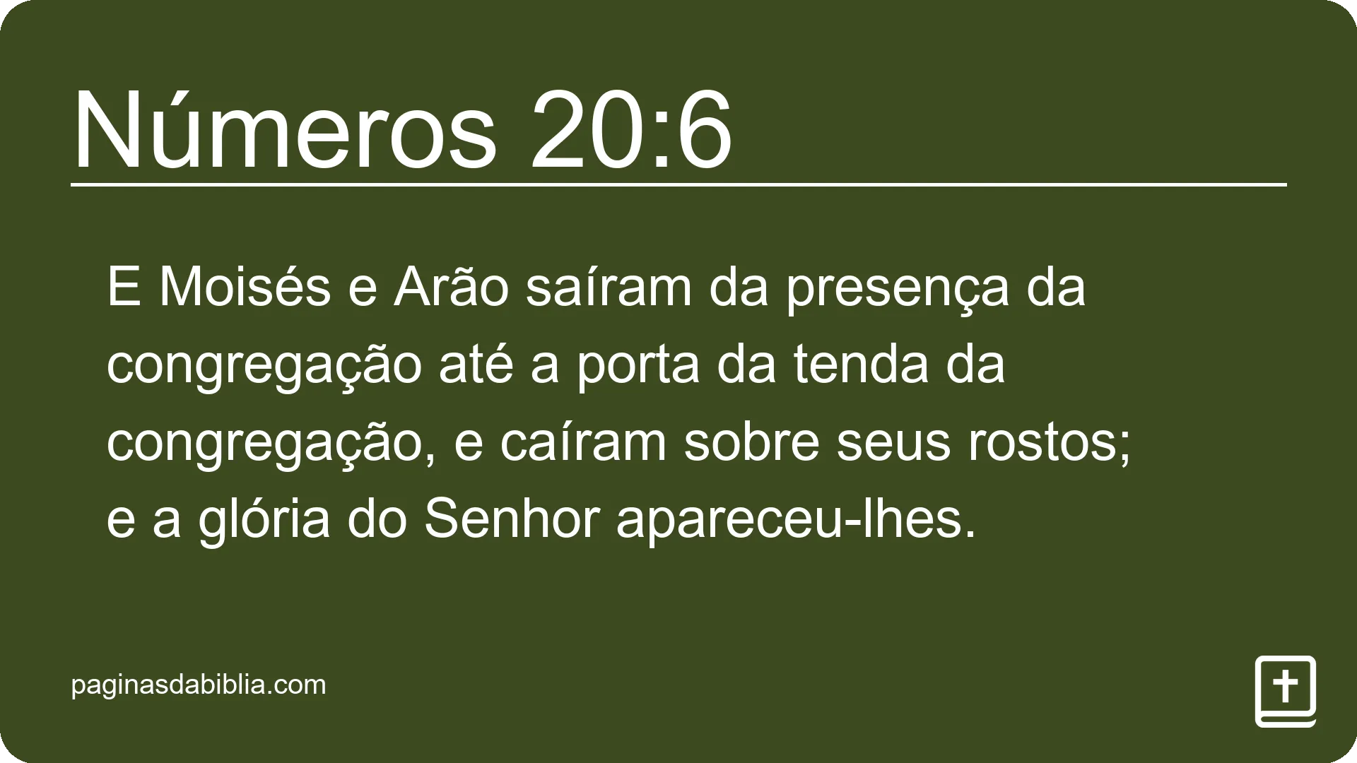 Números 20:6