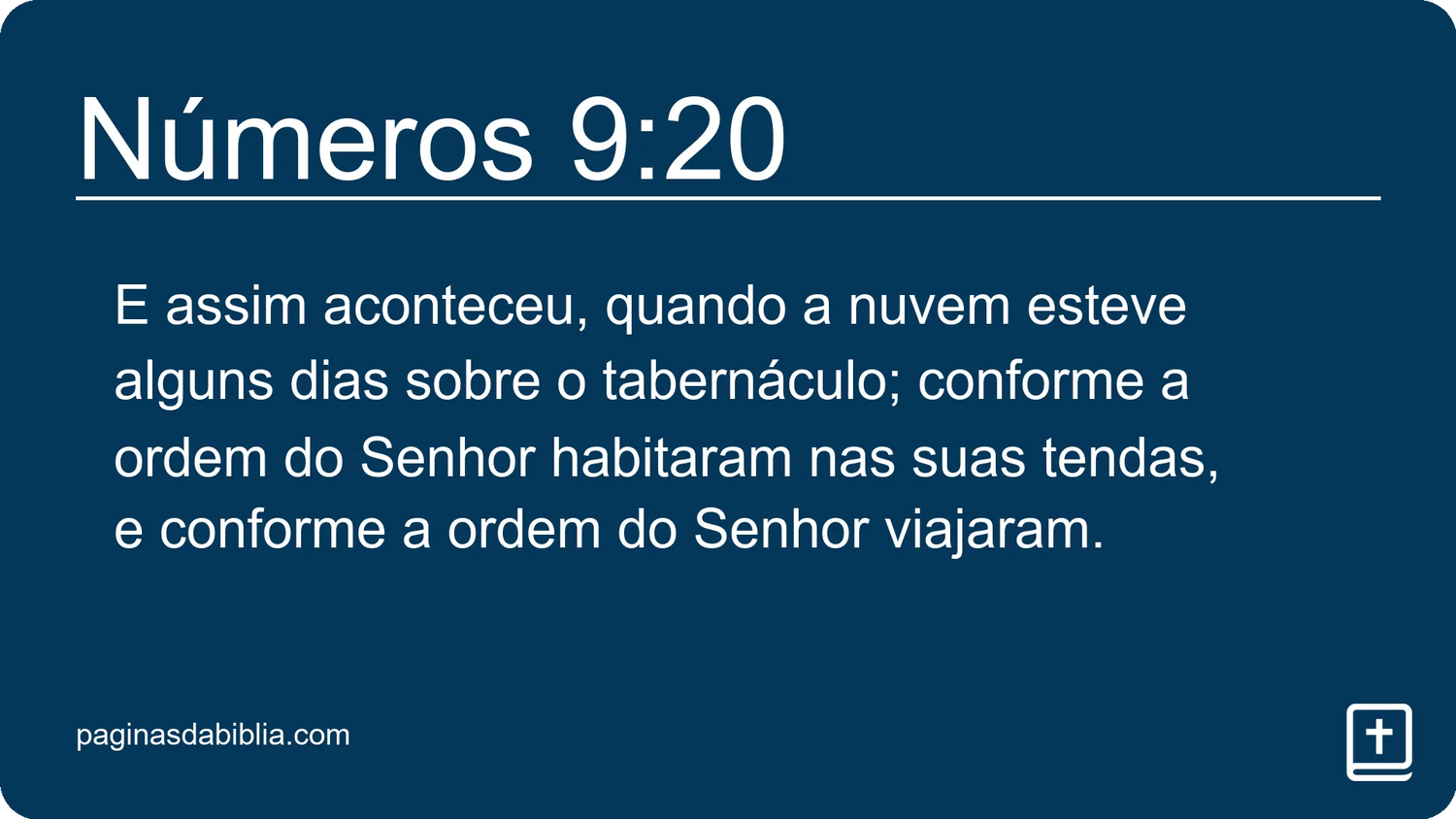 Números 9:20