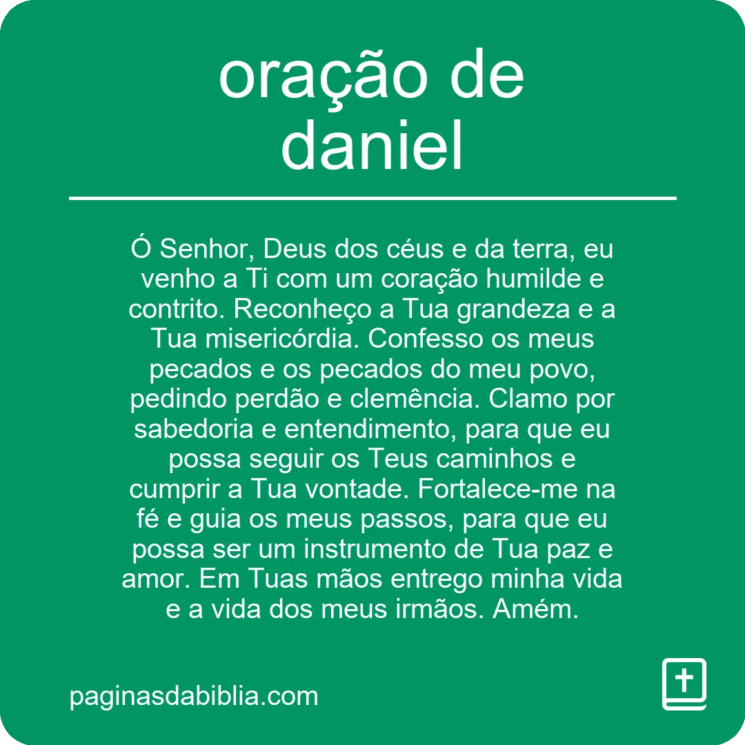 oração de daniel