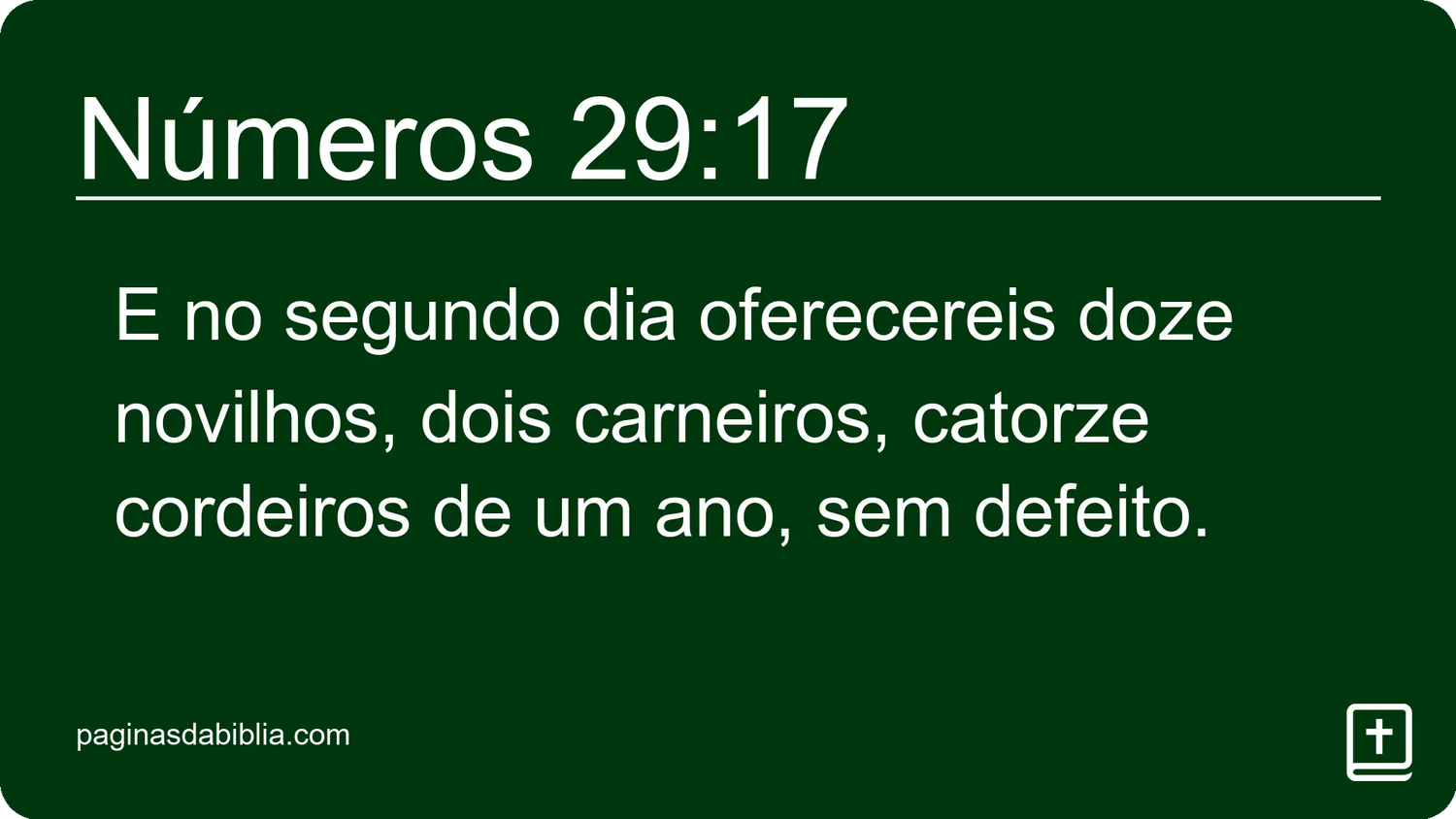 Números 29:17