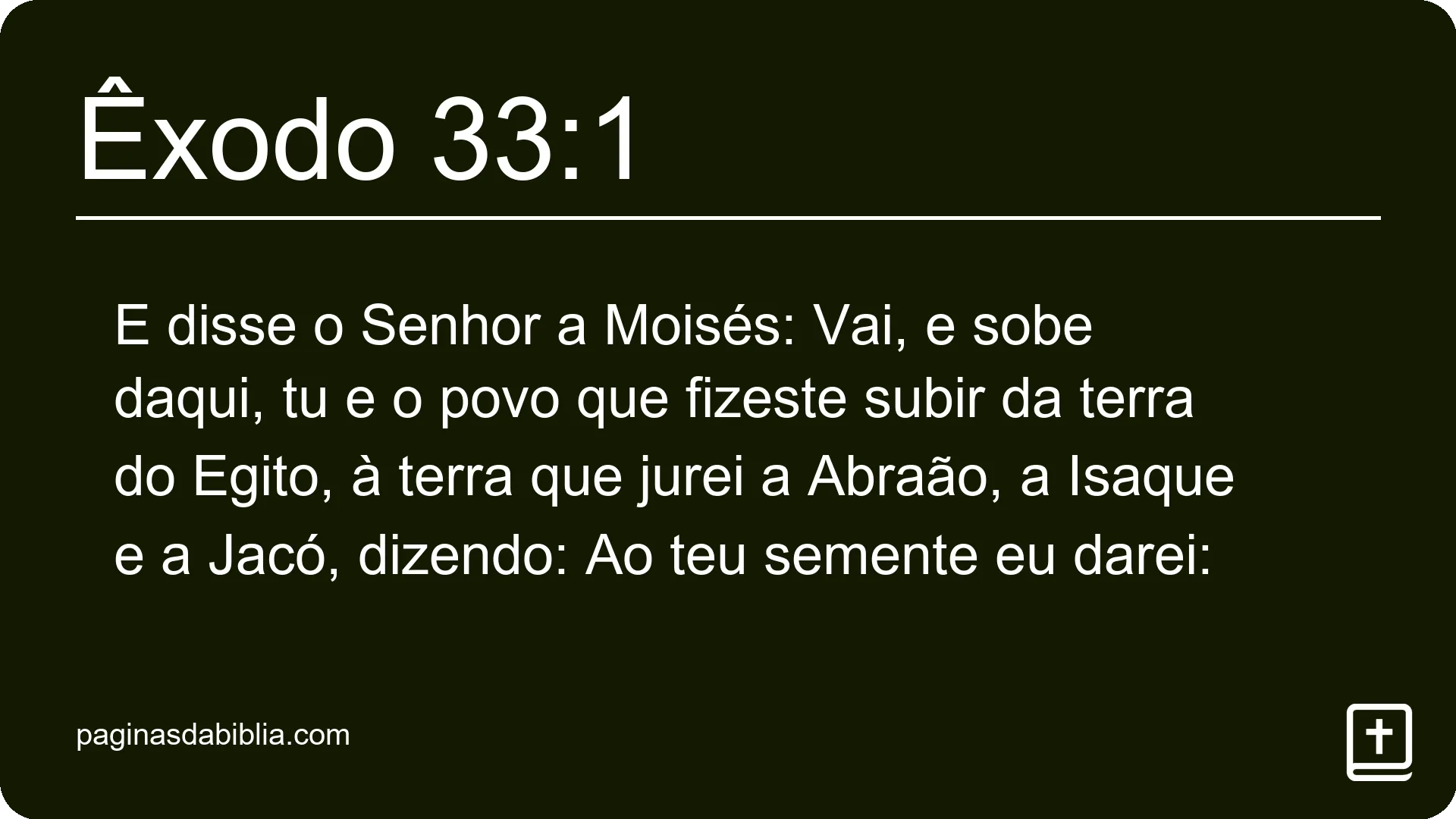 Êxodo 33:1