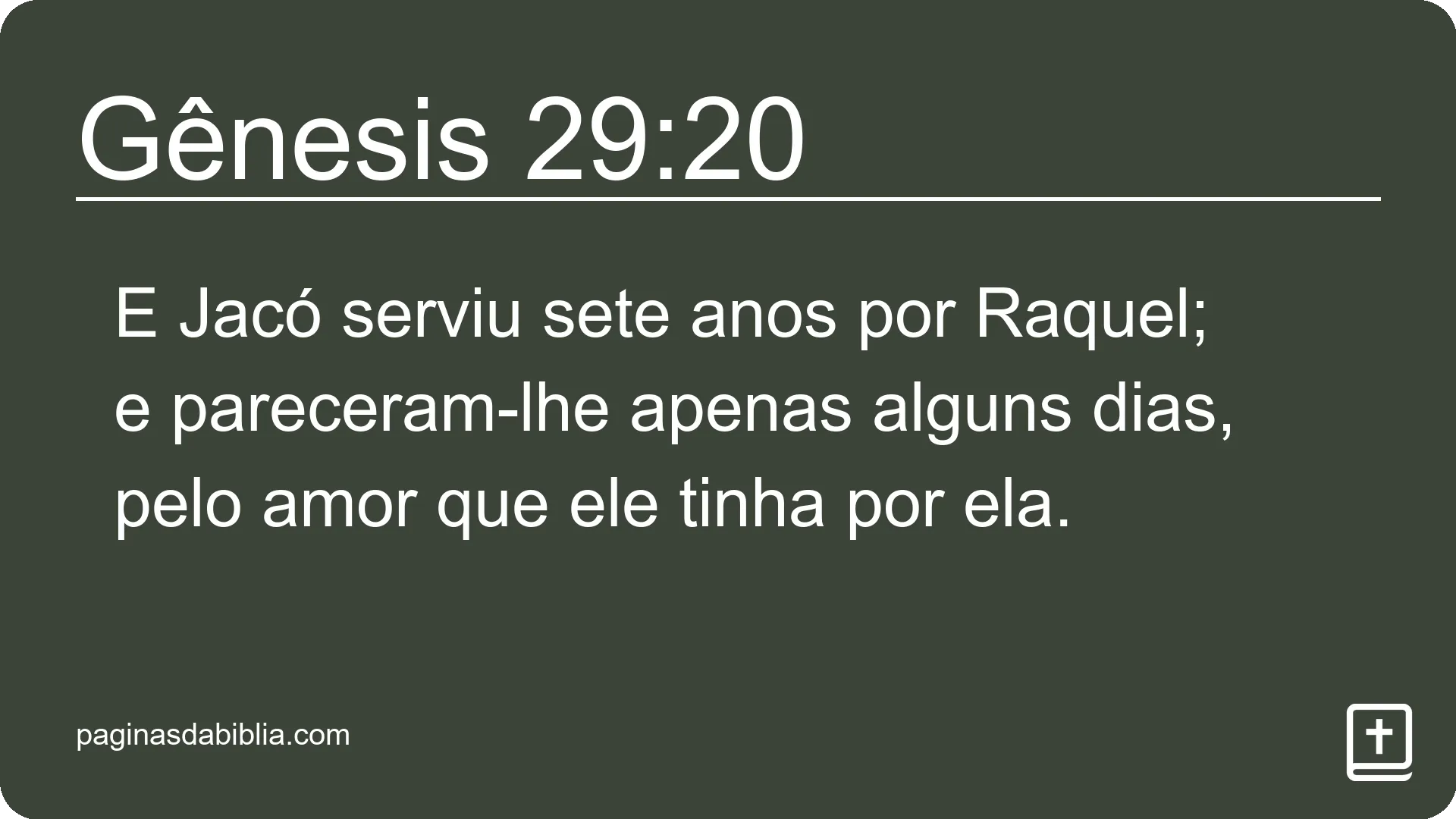 Gênesis 29:20