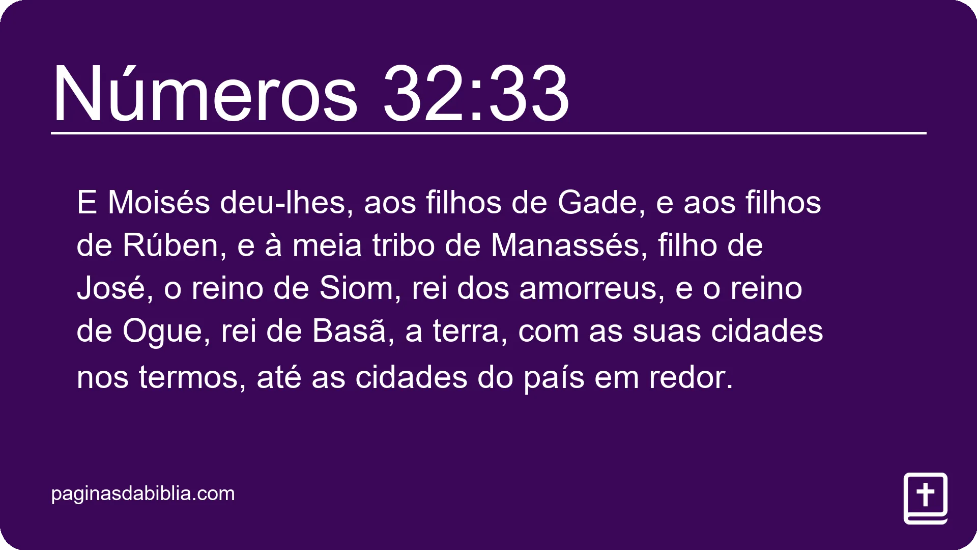 Números 32:33