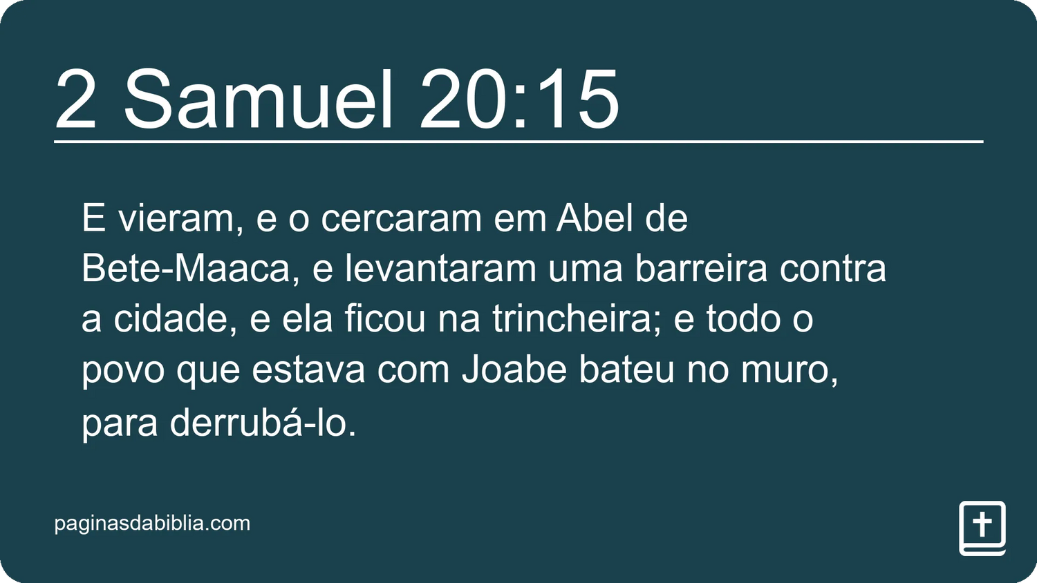 2 Samuel 20:15