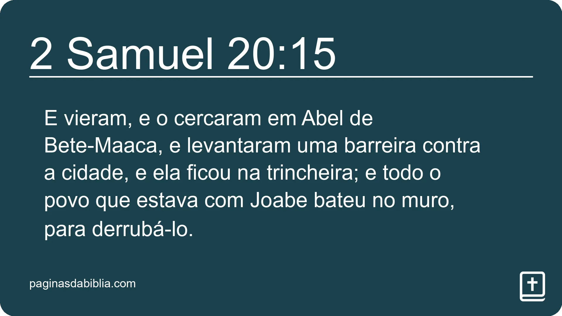 2 Samuel 20:15