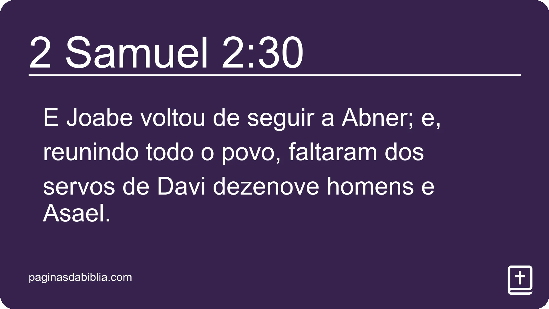 2 Samuel 2:30