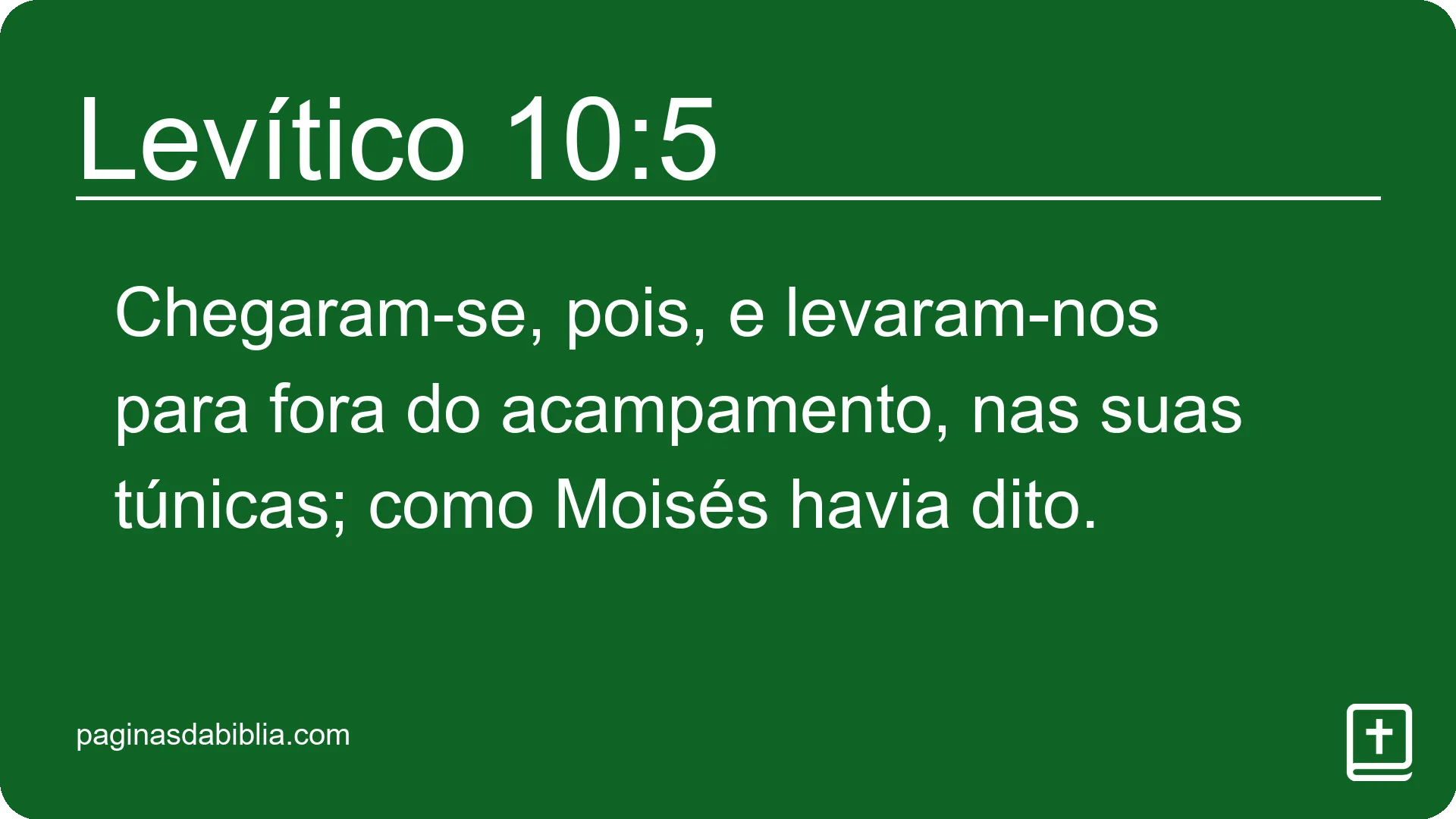 Levítico 10:5