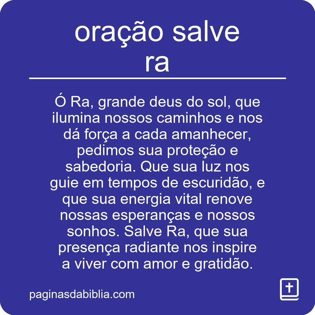 oração salve ra