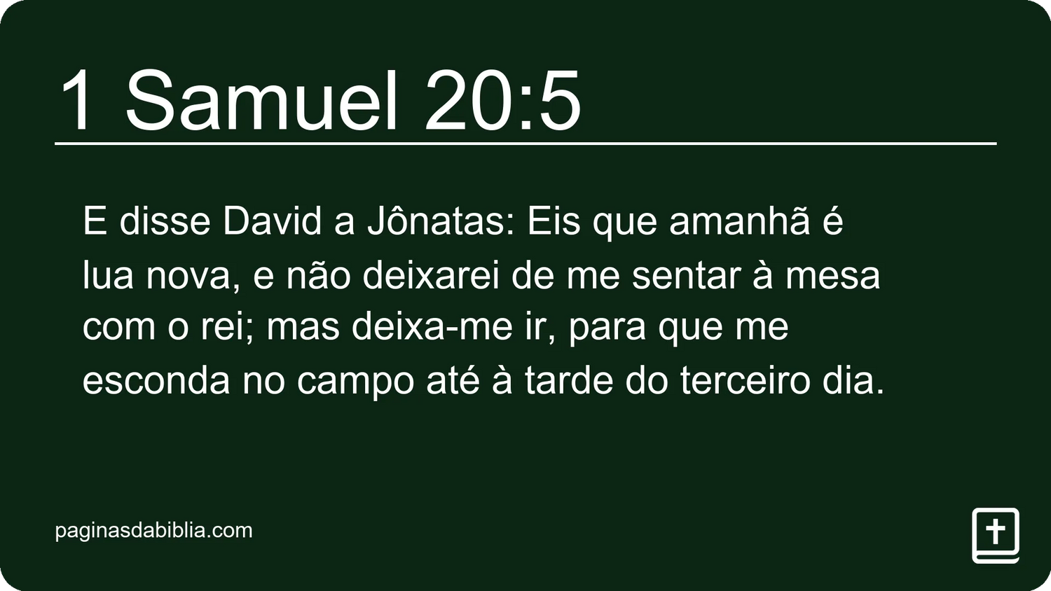 1 Samuel 20:5