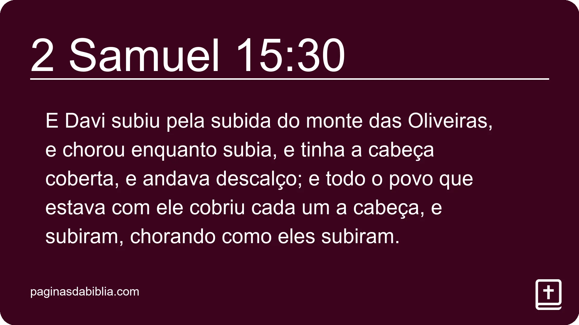 2 Samuel 15:30