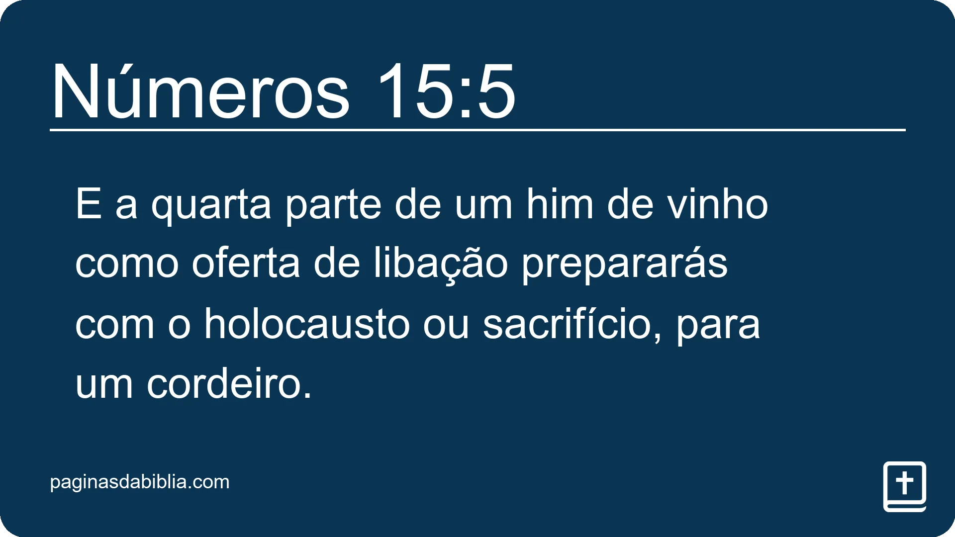 Números 15:5