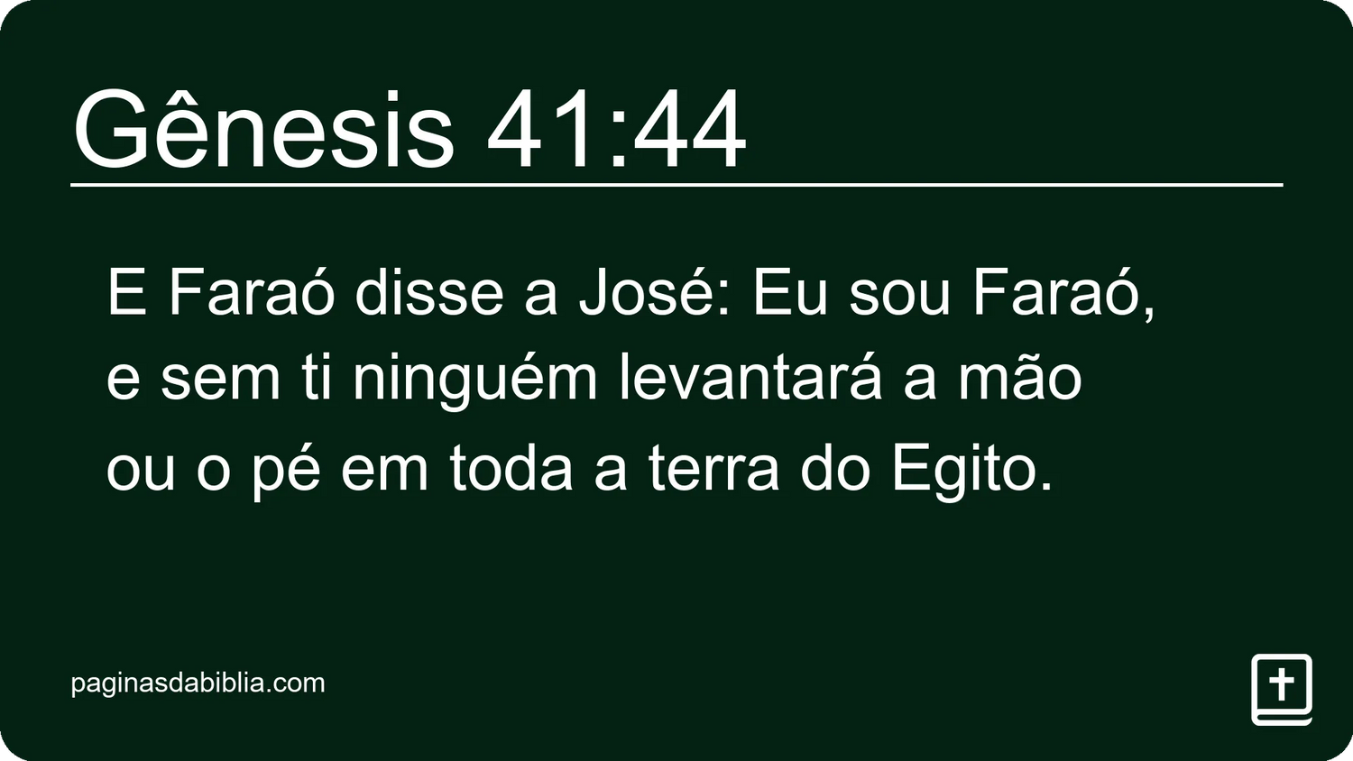 Gênesis 41:44